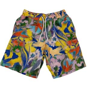 AKOO Brand Knit Abstract Drawstring Men's Shorts Sz Medium Y2K Streetwear